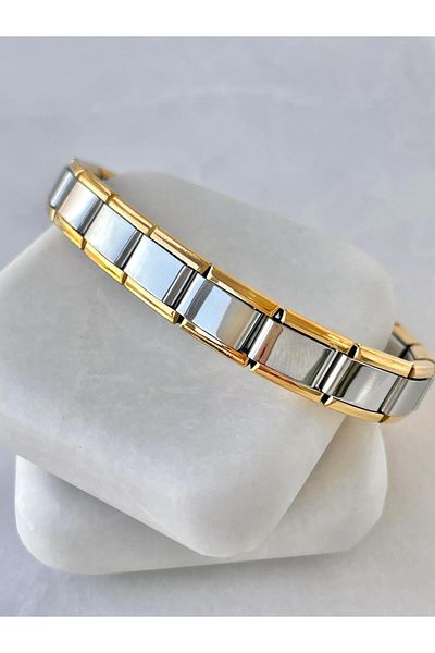 REYNA Italian Charm Steel Bracelet