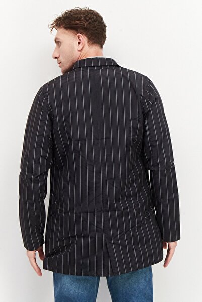 French Connection Men Stripe Jacket Shirt, Black