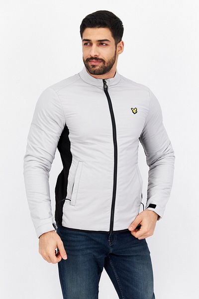 Lyle & Scott Men Brand Logo Quilted Jacket, Light Grey