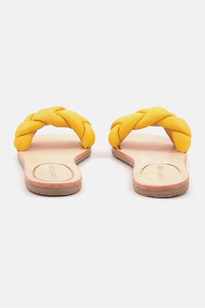 Kenneth Cole Women Braided Slip On Flats, Yellow