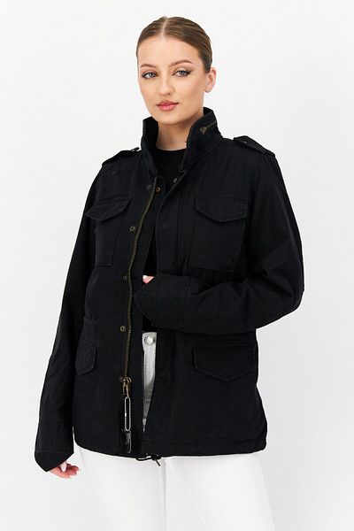 Alpha Industries سترة نسائية صلبة للدراجات النارية، باللون الأسود