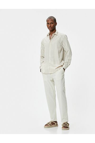 Koton Slim Fit Shirt Long Sleeve Classic Collar Buttoned