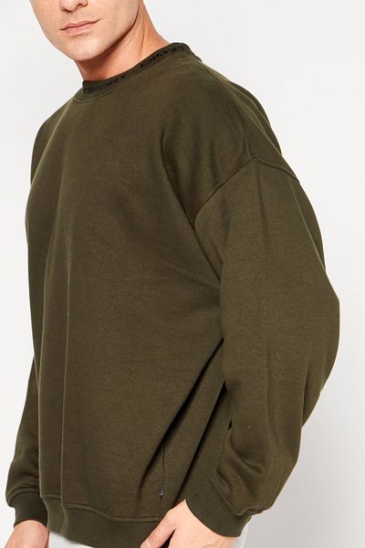 DKNY Sport Men Sportswear Fit Long Sleeves Outdoor Sweatshirt, Army Green