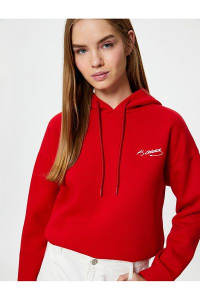 Koton Ataturk Printed Hooded Long Sleeve Sweatshirt - 100.Year Special