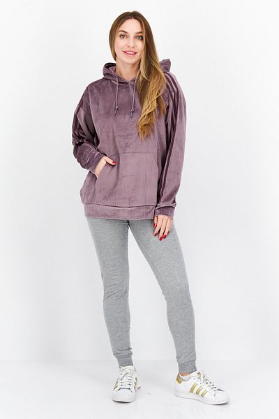 adidas Women Sportswear Fit Long Sleeve Training Sweatshirt, Dark Purple
