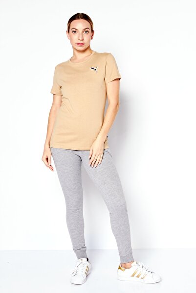Puma Women Sportswear Fit Brand Logo Training T-Shirt, Brown