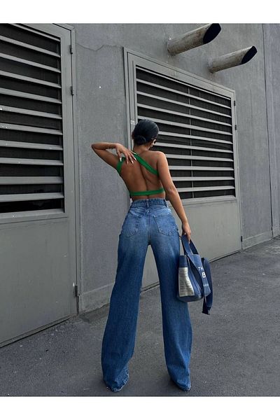 SQUALO High Waist Wide Leg Jean High Waist Jean-36