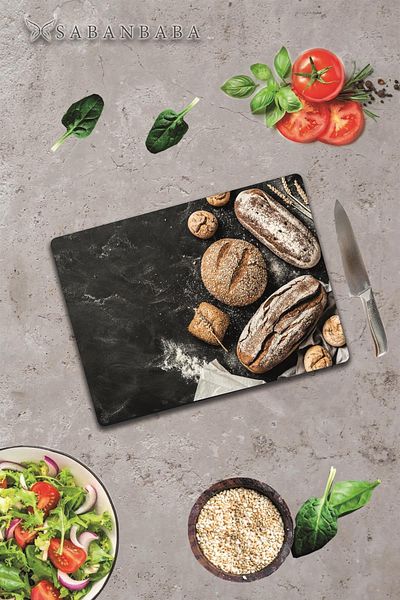 Saban 30X40 cm Wheat Glass Cutting Bread Board
