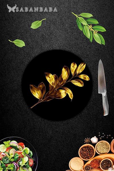 Saban Single Wheat Glass Cutting Board - Presentation Plate| Diameter 20