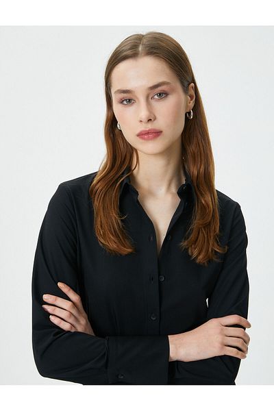 Koton Classic Shirt Long Sleeve Slim Fit