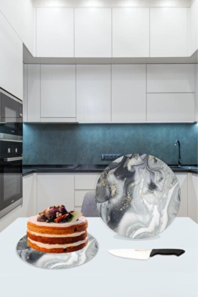 Saban Çap 32 Cm Gri Mermer