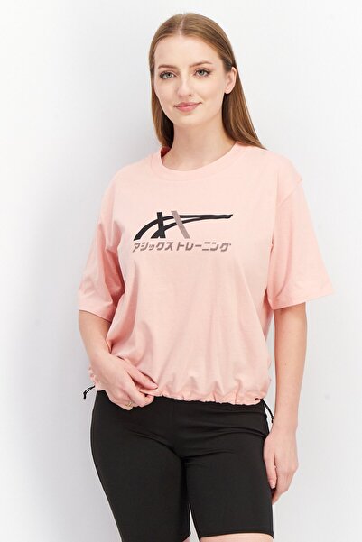 Asics Kadın Spor Giyim Fit Kısa Kollu Antrenman Üstü, Pembe