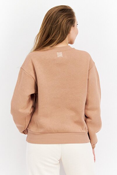 Champion Women Sportswear Fit Training Sweatshirt, Tan