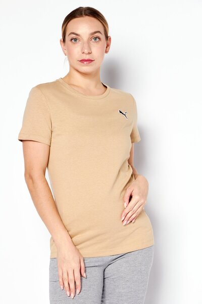 Puma Women Sportswear Fit Brand Logo Training T-Shirt, Brown