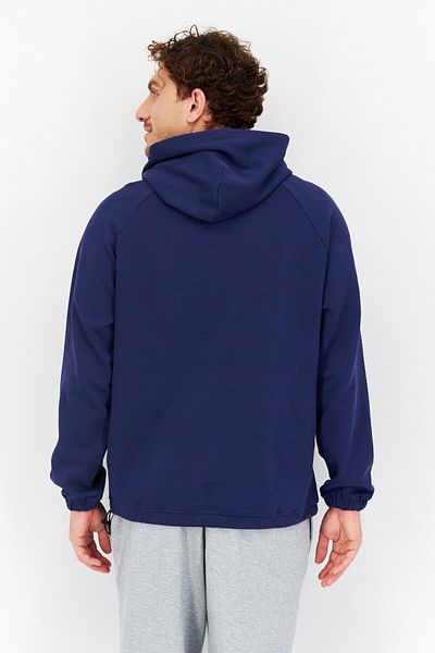 Fila Men Sportswear Fit Hood With Drawstring Long Sleeve Outdoor Hoodies, Navy Blue