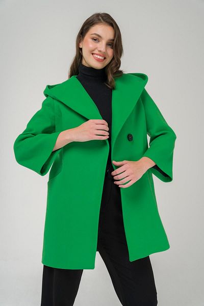 Olcay Hooded Tie Waist Coat LIGHT GREEN 3359