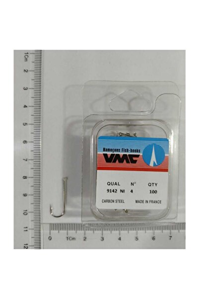 VMC 9142NI Nikel Düz Uzun Pala Olta İğnesi 100 Adet No : 4