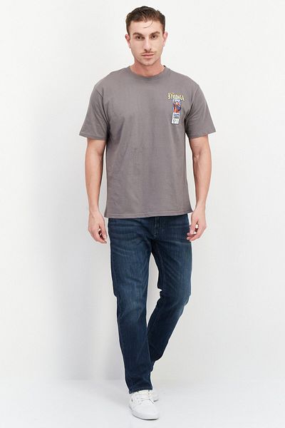 Marvel Men Crew Neck Short Sleeve Graphic Print T-Shirt, Grey