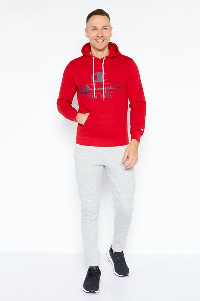 Champion Men Sportswear Fit Long Sleeves Running Sweatshirt, Red