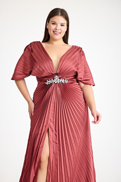 MAXXE 5838SSAT COBE SATEN ABİYE ELBİSE