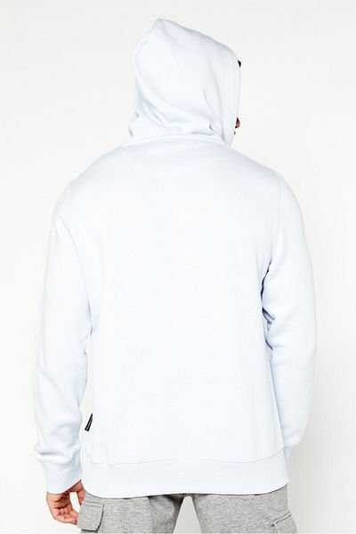 French Connection Men Brand Logo Hooded Fleece Sweatshirt, Baby Blue