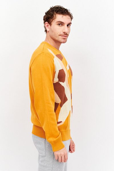 Puma Men Sportswear Fit Crew Neck Textured Sweatshirts, Rust
