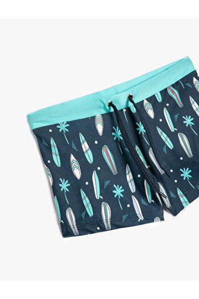 Koton Summer Printed Swimsuit - Waist Lace Up