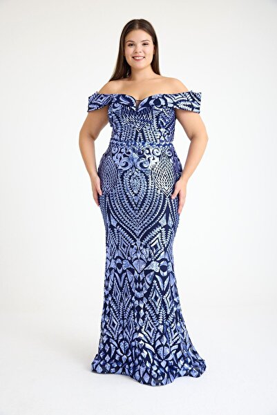 MAXXE 5681PAY PANO PAYETLİ ABİYE ELBİSE