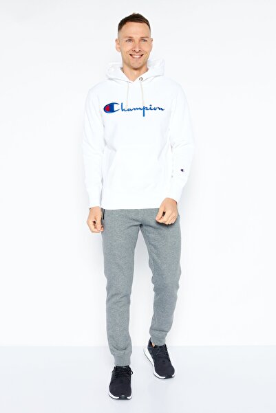 Champion Men Sportswear Fit Long Sleeves Outdoor Hoodie, White