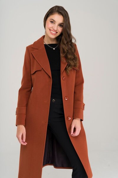 Olcay Kabát s kapucí a zapínáním na knoflíky TILE 3906