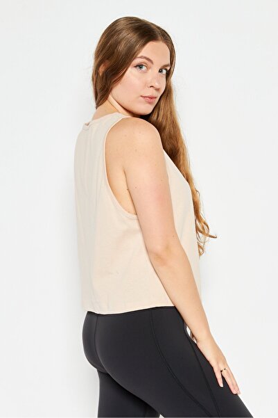 Reebok Women Sportswear Fit Sleeveless Training Top, Beige