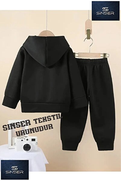 SİNSER TEKS Kız/Erkek Kapşonlu Çocuk “ROBLOX” Baskılı Eşofman Takımı