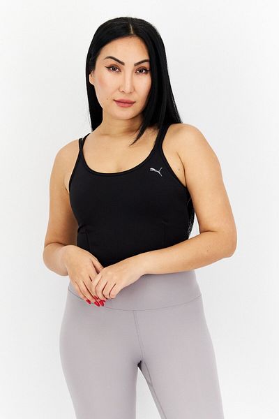 Puma Kadın Spor Giyim Fit Kolsuz Antrenman Kısa Üst, Siyah