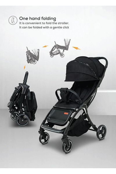 Nurtur Baby Stroller Compact, Lightweight, Collapsible with Large Storage  5-Point Safety Harnes
