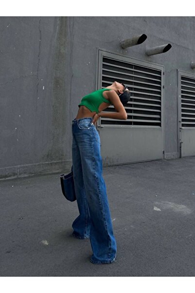 SQUALO High Waist Wide Leg Jean High Waist Jean-36