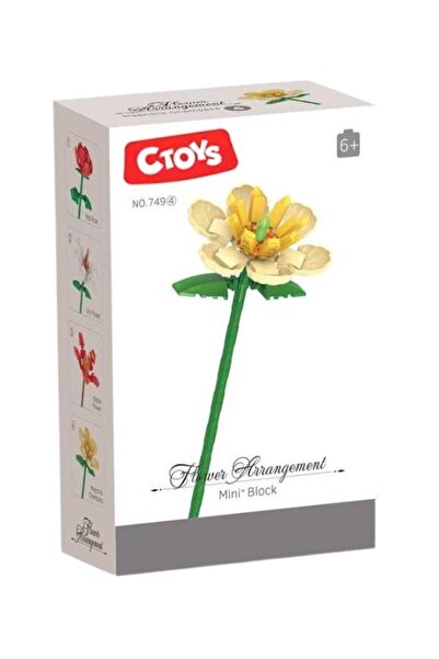 YILDIRIM OYUNCAK Decorative Flower Bouquet Making Set 177 Pieces Collectable Puzzle Block Flower Making Set 20 cm