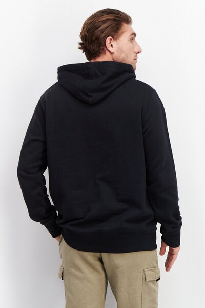 French Connection Men Brand Logo Hooded Fleece Sweatshirt, Marine