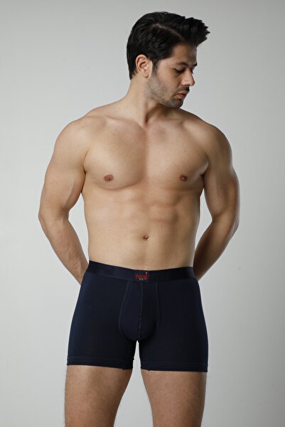 MODA Ανδρικά μπόξερ ελαστικό ύφασμα από μαλακό βαμβακερό ναυτικό μπλε