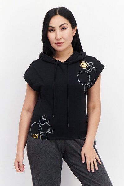 UFC Women Sportswear Fit Brand Logo Training Hoodies, Black