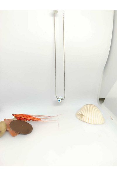 Store Evil Eye Beaded Steel Necklace