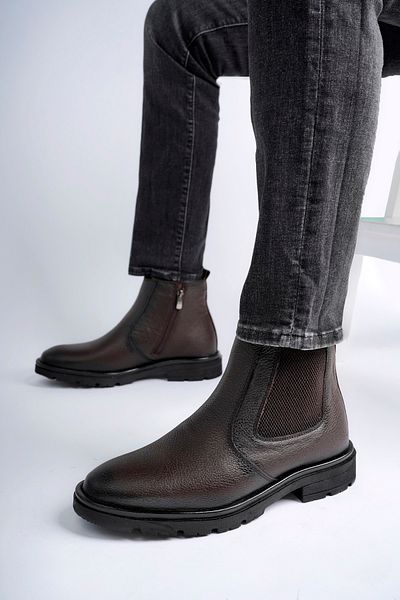 Deripabuc Genuine Leather Brown Men's Leather Boots Mrd26-0105