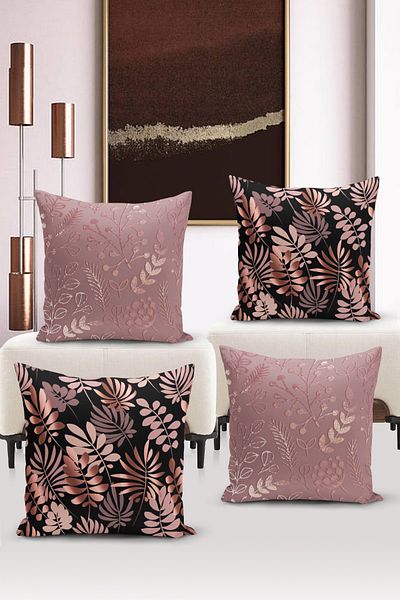 Filamente 4-Piece Throw Pillow Cover Set Double-Sided Digital Printed (High Quality Washable Micropec)