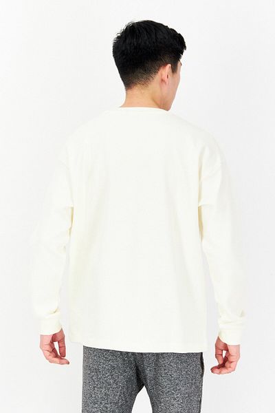 Fila Men Oversized Fit Long Sleeve Training Sweatshirt, Ivory