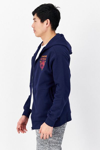Marvel Men Hooded Graphic Print Long Sleeves Sweatshirt, Navy Blue Combo