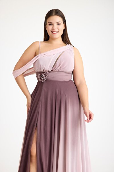 MAXXE 5916DEG DEGRADE ŞİFON ABİYE ELBİSE