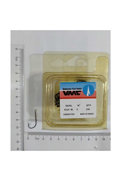 VMC 9224BL Black Nikel Çapraz Uzun Pala Olta İğnesi 100 Adet No : 3