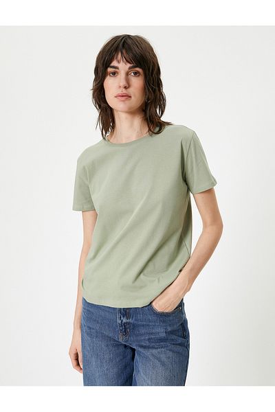 Koton Basic T-Shirt Crew Neck Short Sleeve Cotton