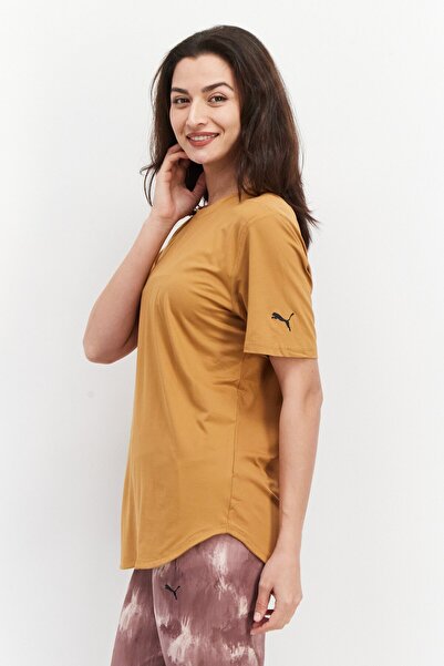 Puma Women Sportswear Fit Brand Logo Training T Shirt, Brown