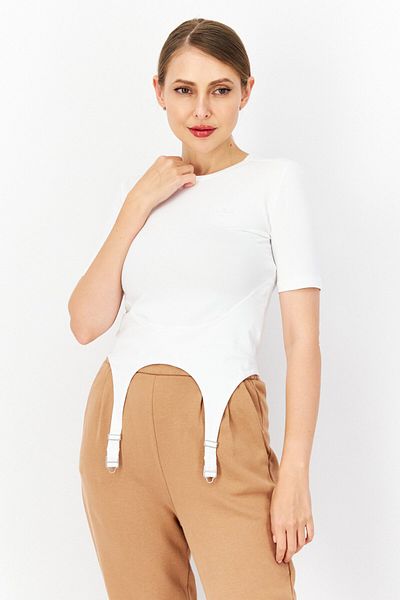 Adidas Originals Women Sportswear Fit Short Sleeve Outdoors Tops, White