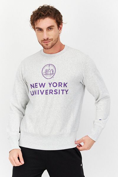Champion Men Sportswear Fit Graphic Print Long Sleeves Sweatshirts, Grey